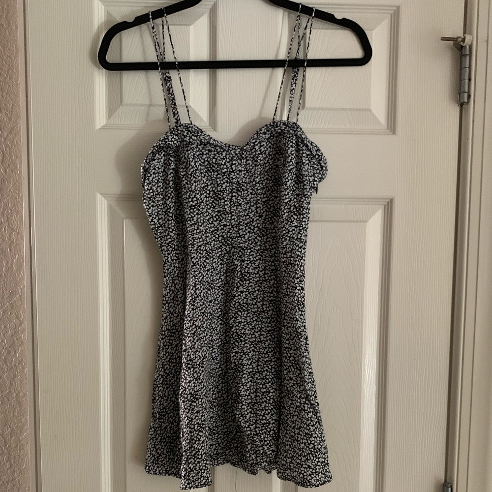 Black and white floral urban outfitters mini dress